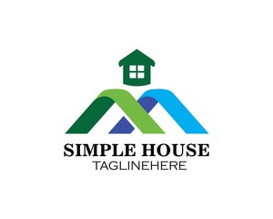 real estate modern city building vector template