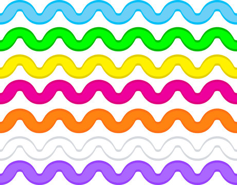 Vector eps8 ric rac in 7 colors.