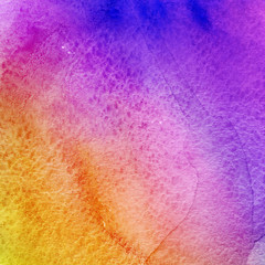 Colorful bright ink and watercolor textures on white paper background. Paint leaks and ombre effects. Hand painted abstract image.