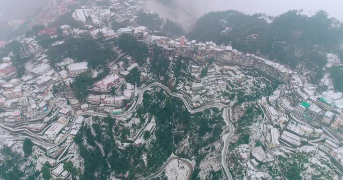 Mussoorie- A Beautiful Hill Station in Uttarakhand, India. Famous for weather, snowfall, nature, winterline,hills,mountains.Loving town among tourists,celebrities,cricketers.