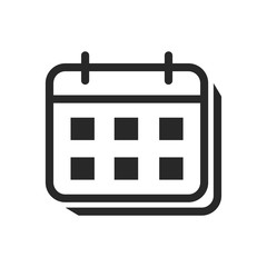 Calendar icon vector, date sign