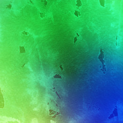 Colorful bright ink and watercolor textures on white paper background. Paint leaks and ombre effects. Hand painted abstract image.