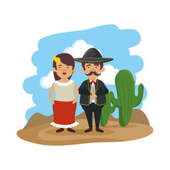 traditional mexican couple characters