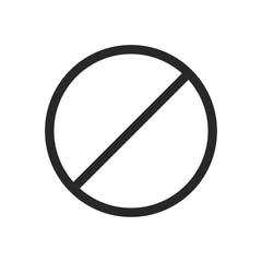 No sign icon vector