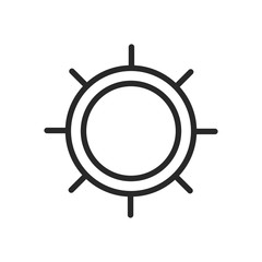Ship Helm icon vector, Rudder sign