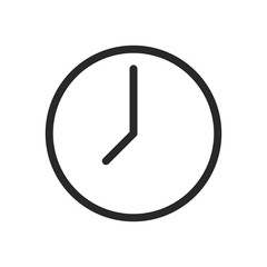Time icon vector. Clock sign