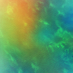 Colorful bright ink and watercolor textures on white paper background. Paint leaks and ombre effects. Hand painted abstract image.