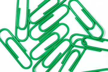 Color office clips. Office background.