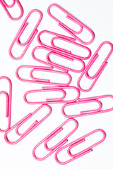 Color office clips. Office background.