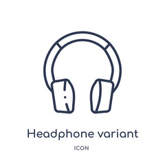 Fototapeta na wymiar headphone variant icon from tools and utensils outline collection. Thin line headphone variant icon isolated on white background.