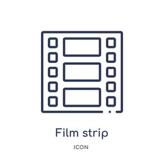 film strip photograms icon from tools and utensils outline collection. Thin line film strip photograms icon isolated on white background.