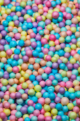 Colorful bright background, multi-colored balls. Sweet nice background candy. 