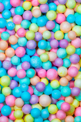 Colorful bright background, multi-colored balls. Sweet nice background candy. 