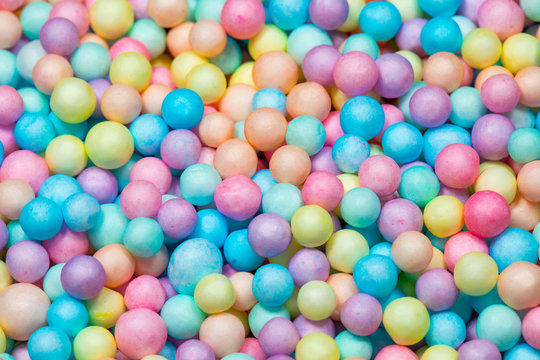 Colorful bright background, multi-colored balls. Sweet nice background candy. © miami2you