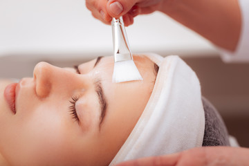 Fototapeta premium Close up of a facial mask being applied
