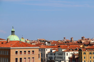 Fototapeta premium Aerial view of historical buildings in Venice, Italy.
