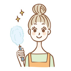 主婦　掃除　ホコリ取り