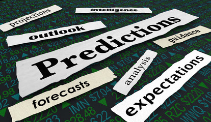 Predictions Outlook Forecast Stock Market 3d Illustration