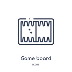 game board icon from sports outline collection. Thin line game board icon isolated on white background.