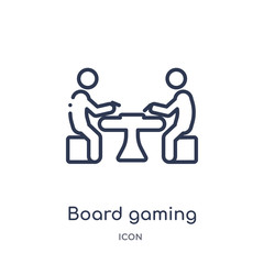board gaming icon from sports outline collection. Thin line board gaming icon isolated on white background.