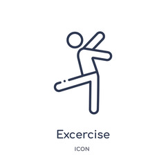 excercise icon from sports outline collection. Thin line excercise icon isolated on white background.