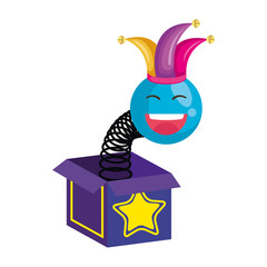 surprise box with happy fool face