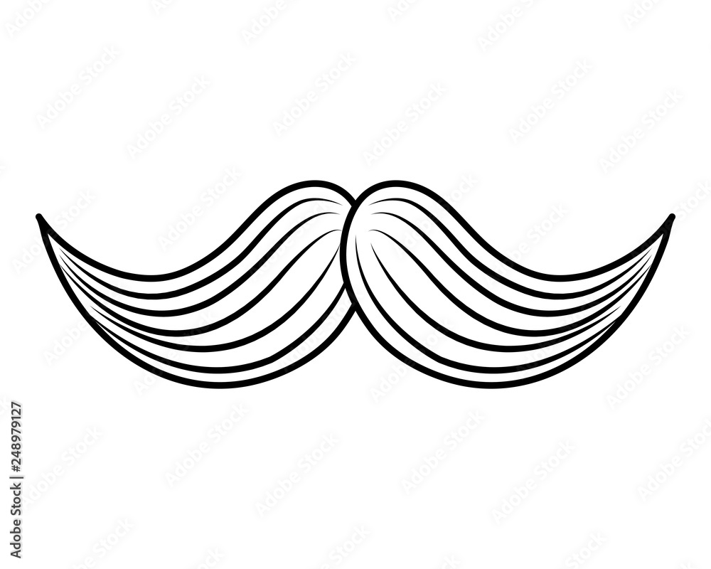 Poster mustache style hipster accessory