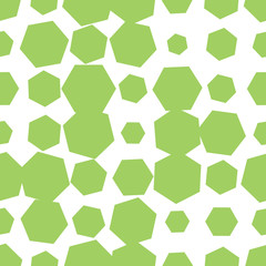 Colorful abstract halftone seamless pattern with hexagon, geometric shapes. Vector illustration. 