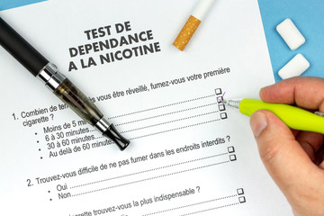 Test of Nicotine Dependence ("Test de dependance a la nicotine" in french)