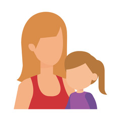 mother with daughter characters