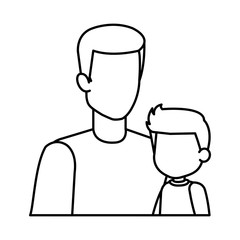 Obraz premium father with son characters