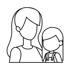 mother with daughter characters