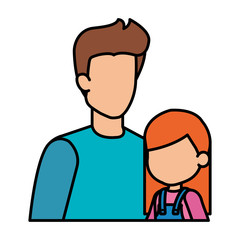 father with daughter characters