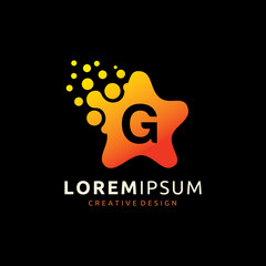 Dotted Star G Letter Logo