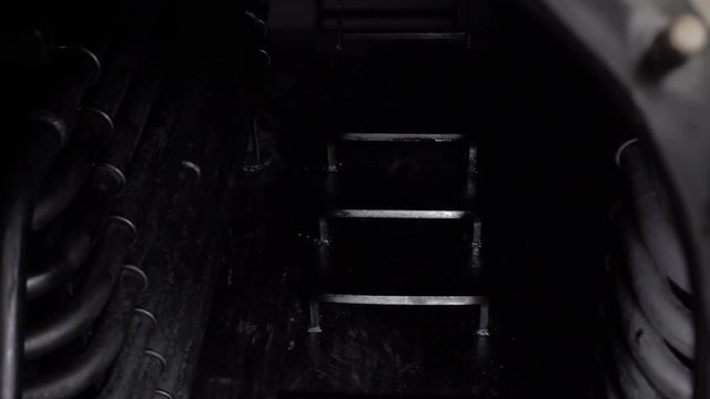 Inside fuel oil tank of ship