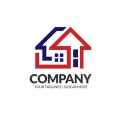 creative Real Estate logo, Property and Construction Logo design Vector