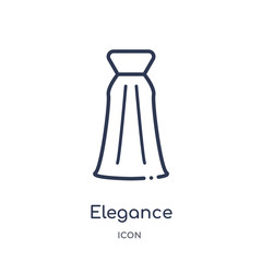 elegance icon from people outline collection. Thin line elegance icon isolated on white background.