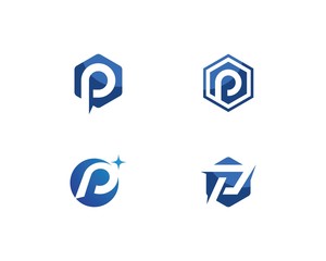 P letter logo vector - obrazy, fototapety, plakaty