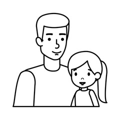 father with daughter characters