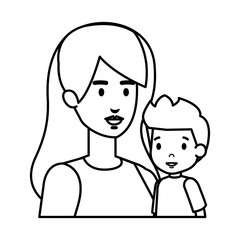 Obraz premium mother with son characters