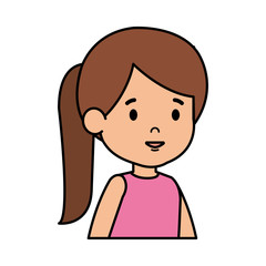 Obraz premium beautiful little girl head character