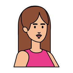 beautiful and young woman character