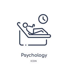 psychology icon from people outline collection. Thin line psychology icon isolated on white background.