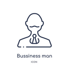 bussiness man icon from people outline collection. Thin line bussiness man icon isolated on white background.