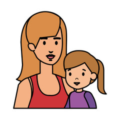 mother with daughter characters