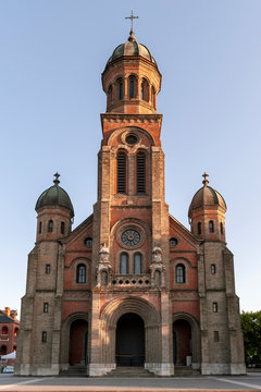 Jeondong Catholic Church, a historic site built in combination of Byzantine and Romanesque architectural styles located near Jeonju Hanok Village in city of Jeonju, South Korea