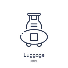luggage icon from people outline collection. Thin line luggage icon isolated on white background.