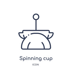 spinning cup icon from people outline collection. Thin line spinning cup icon isolated on white background.