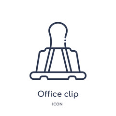 office clip icon from other outline collection. Thin line office clip icon isolated on white background.