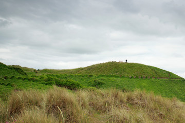 Bamburgh Castle, taken picture people